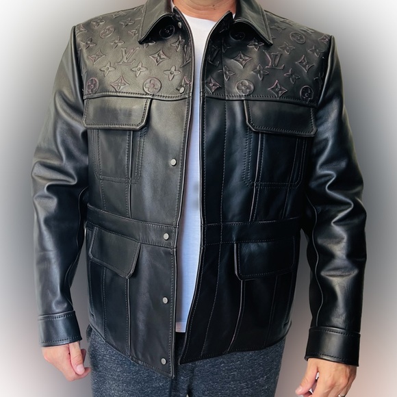 Louis Vuitton Men’s Monogram Leather Trucker Jacket - Picture 5 of 5
